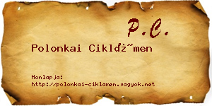 Polonkai Ciklámen névjegykártya